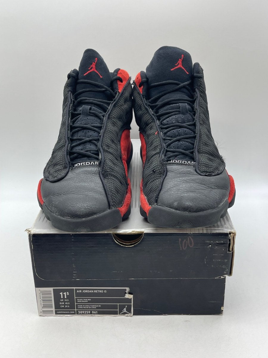 Jordan 13 Retro Bred (2004) 11.5 (Moderately Worn Pre-Owned)JordanBlack/Varsity Red-White - Image 2