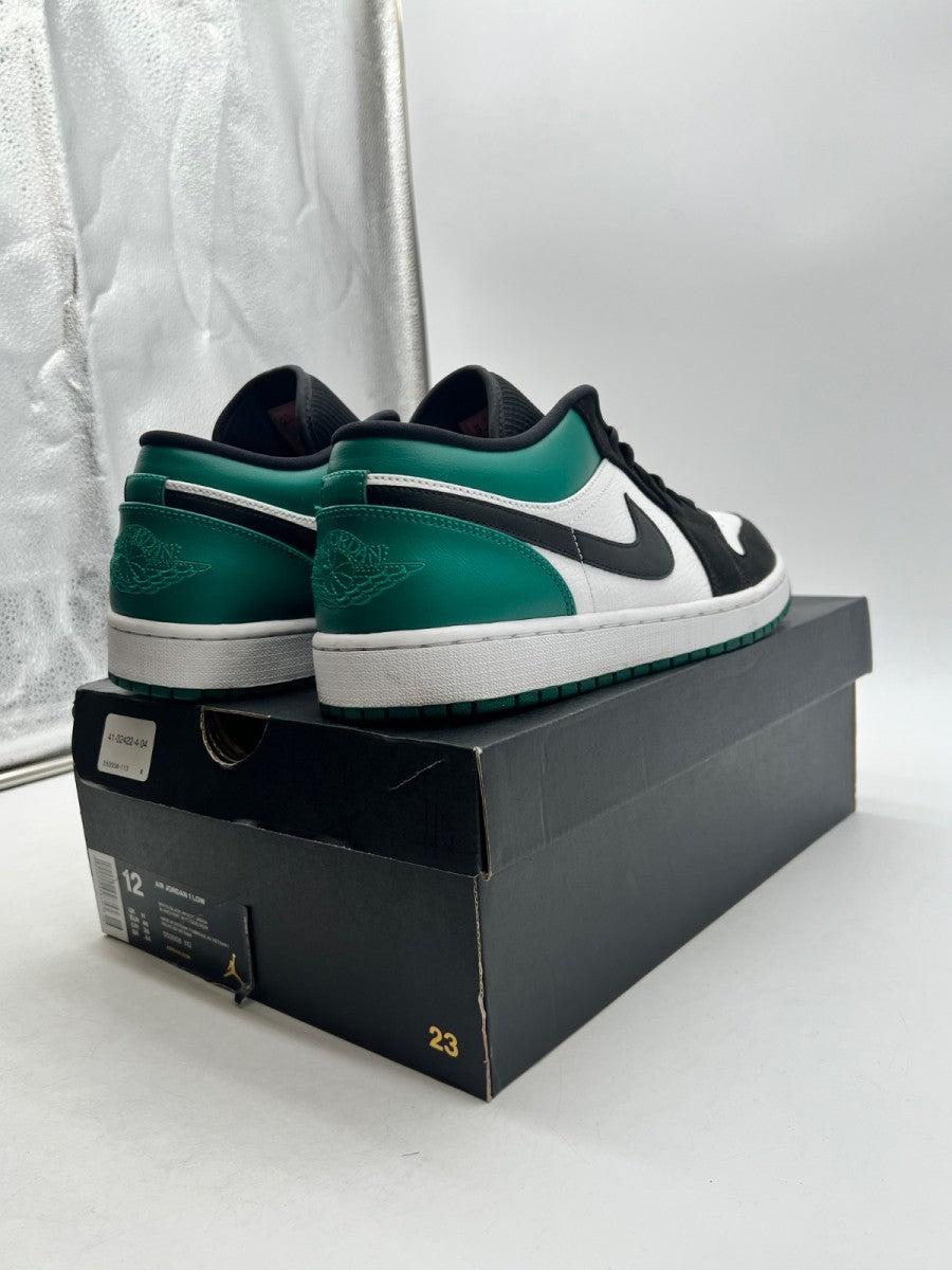 Jordan 1 Low White Black Mystic Green 12 (Lightly Worn Pre-Owned)JordanWhite/Black-Mystic Green - Image 5