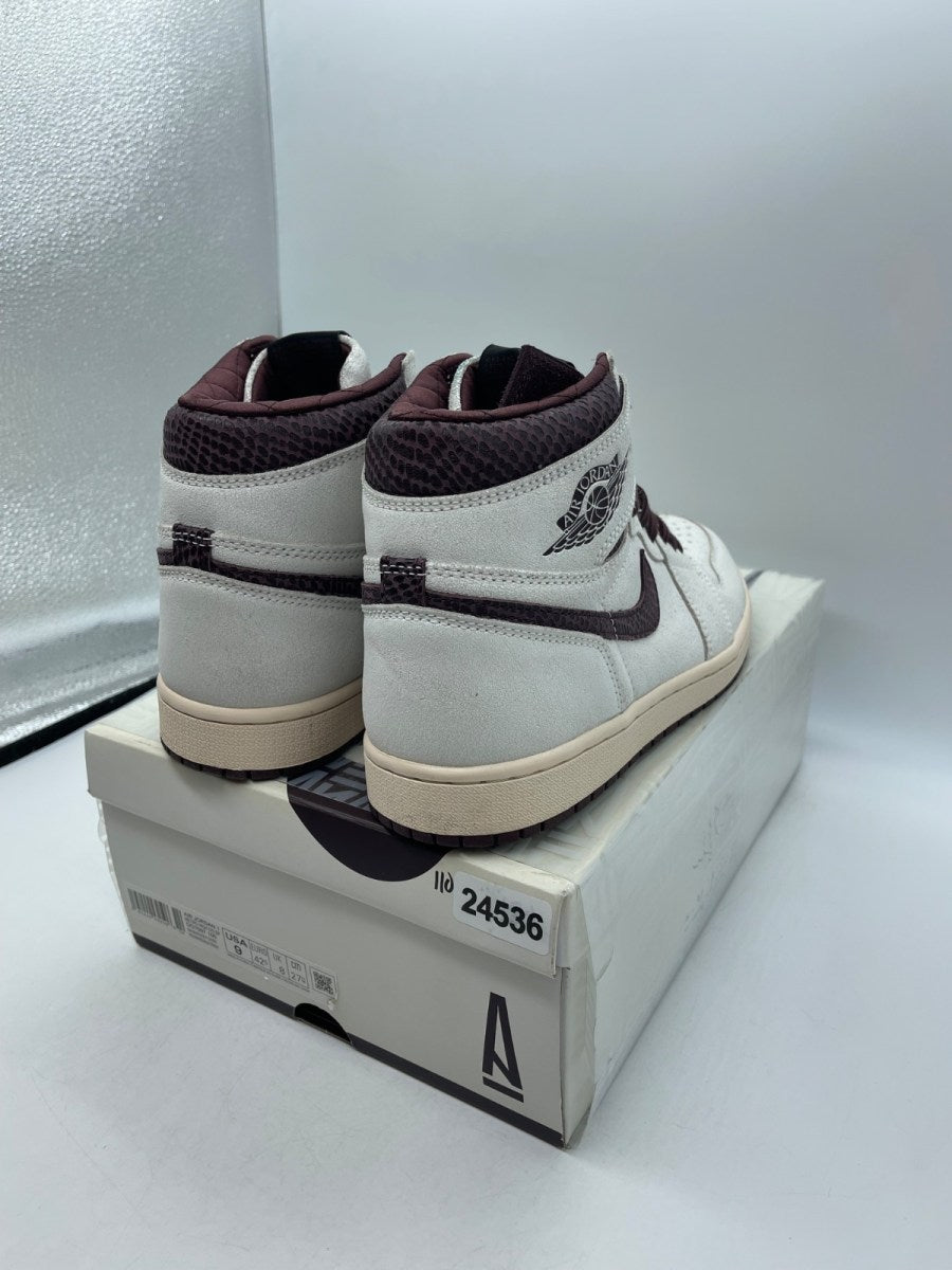 Jordan 1 Retro High OG A Ma Maniére 9 (Moderately Worn Pre-Owned)JordanSail/Burgundy Crush - Image 5