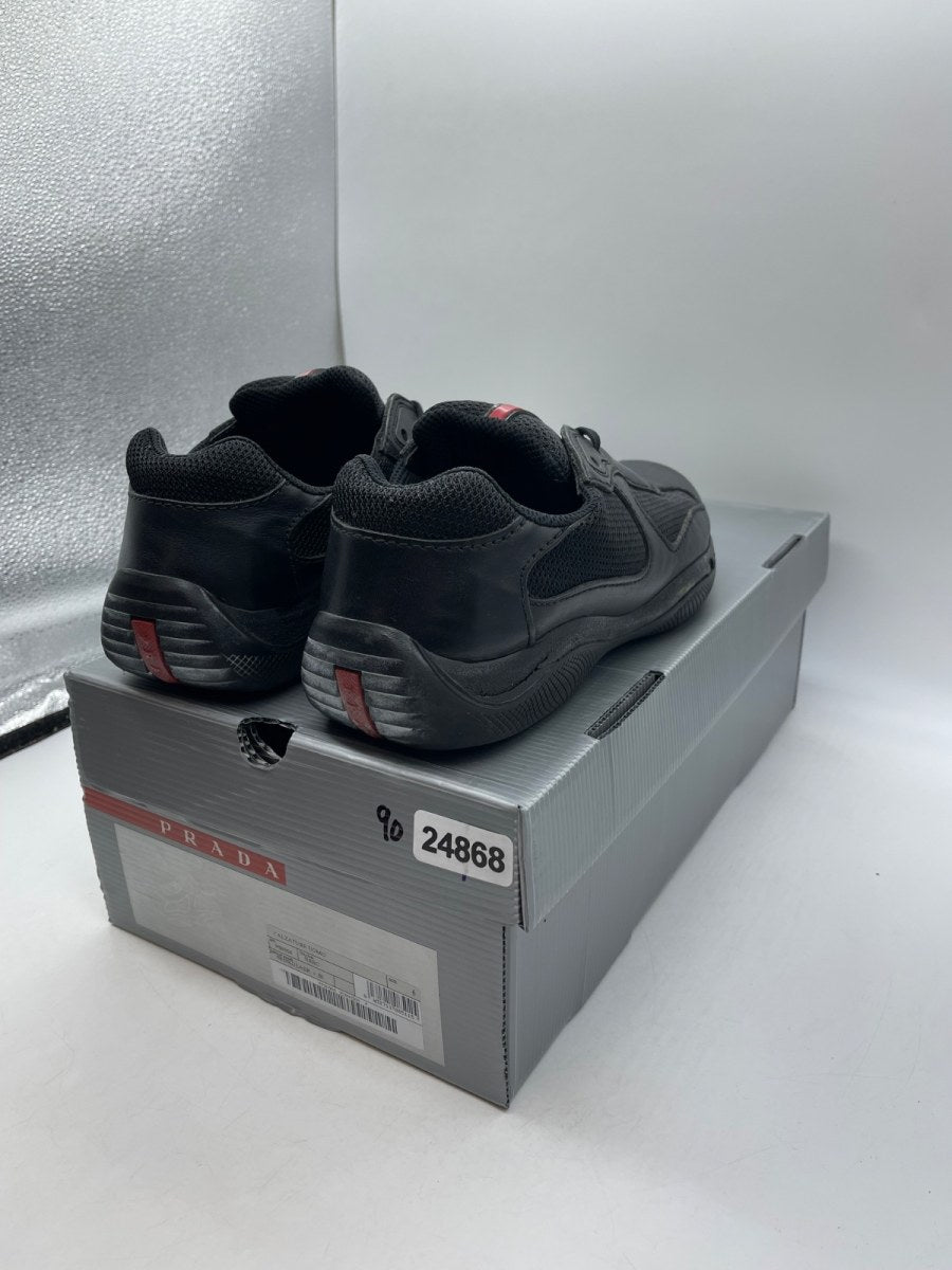 Prada America's Cup Black Nappa Leather 6 (Moderately Worn Pre-Owned)PradaBlack - Image 5