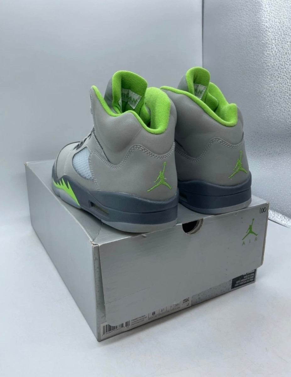 Jordan 5 Retro Green Bean (2022) 8 (Lightly Worn Pre-Owned)JordanSilver/Green Bean-Flint Grey - Image 6