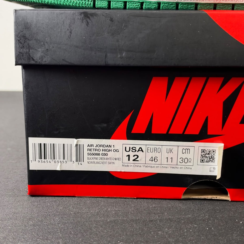 Jordan 1 Retro High Pine Green Black (Size 12) - aux