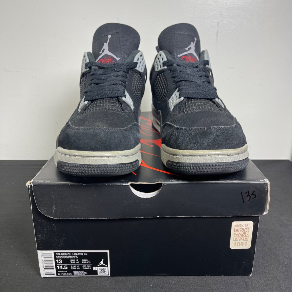 Jordan 4 Retro SE Black Canvas (Size 13) - Image 2