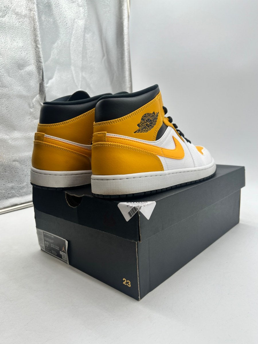Jordan 1 Mid University Gold 11.5 (Lightly Worn Pre-Owned)JordanWhite/University Gold-Black - Image 3