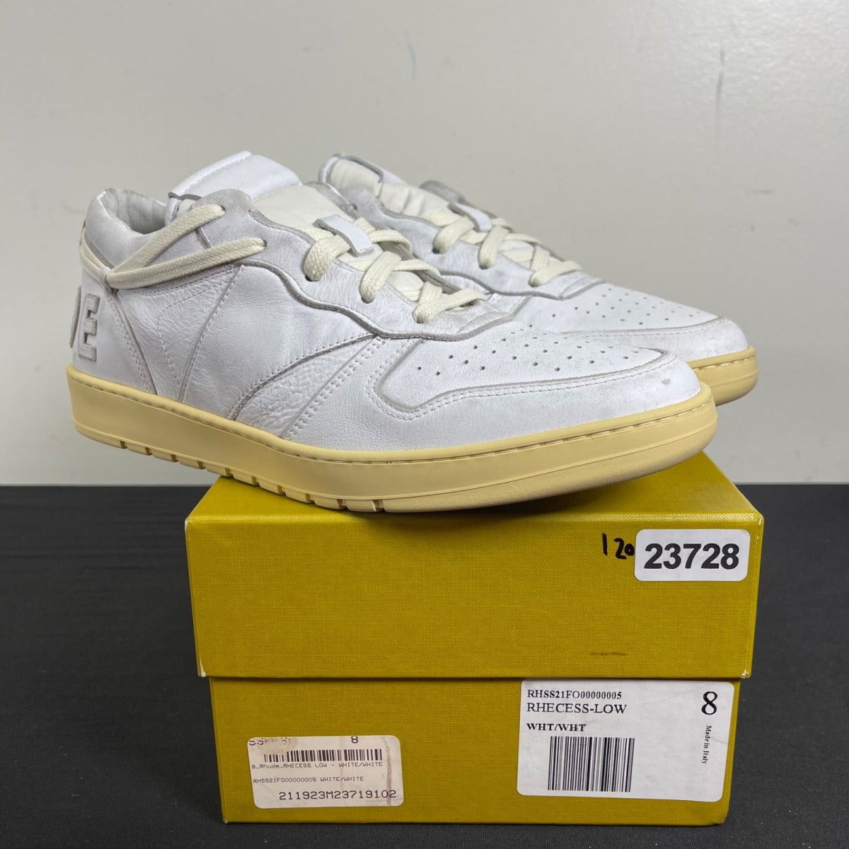 Rhude Rhecess Low 'White' 8 (Moderately Worn Pre-Owned)Rhude - Image 1