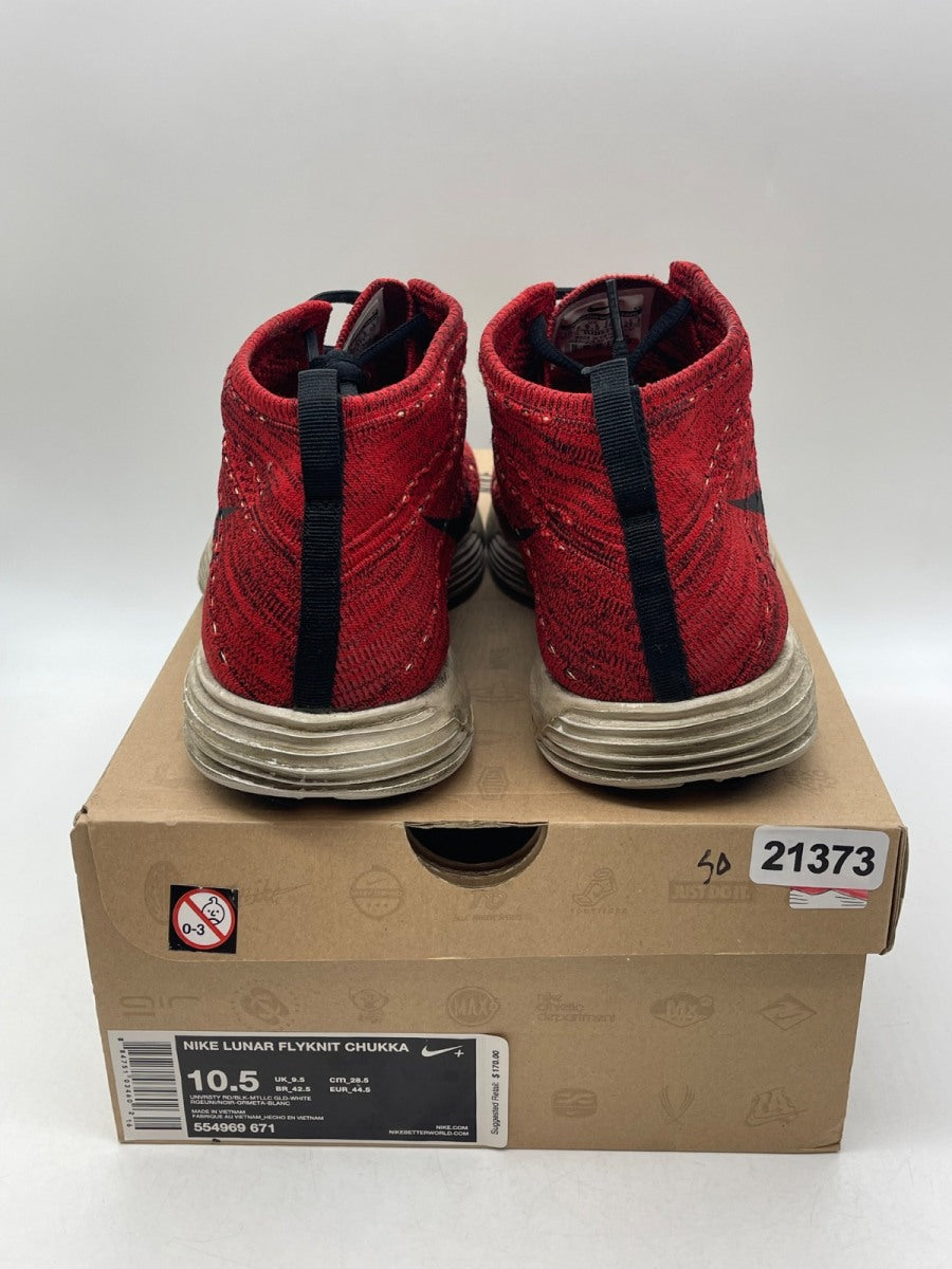 Nike Lunar Flyknit Chukka 'University Red' 10.5 (Heavily Worn Pre-Owned)Nike - Image 3