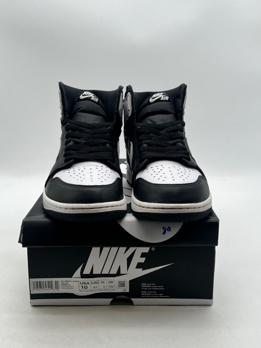 Jordan 1 Retro High OG Black White 10 (Lightly Worn Pre-Owned)JordanBlack/White/White - Image 2