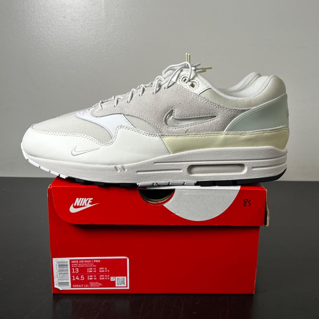 Nike Air Max 1 Premium Hangul Day 13 (Lightly Worn Pre-Owned)NikeSummit White/Sail/Coconut Milk/White - Image 3