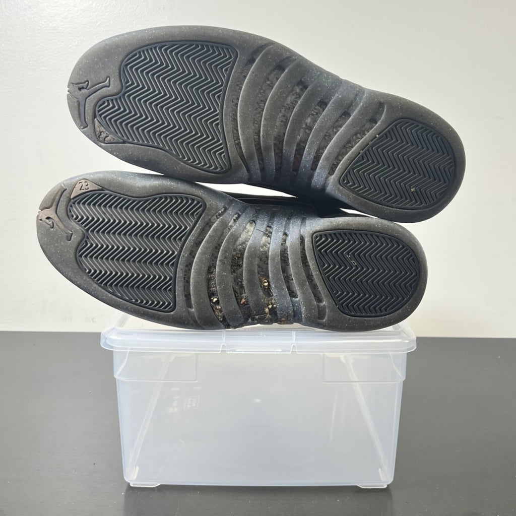 Jordan 12 Retro Utility 11 (Moderately Worn Pre-Owned)JordanBlack/Black-Bright Crimson-White - Image 3