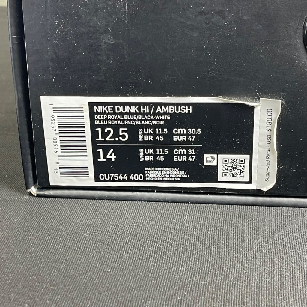 Nike Dunk High AMBUSH Deep Royal (Size 12.5) - aux