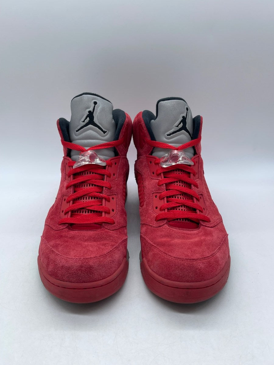 Jordan 5 Retro Red Suede 13 (Moderately Worn Pre-Owned)JordanUniversity Red/Black - Image 2