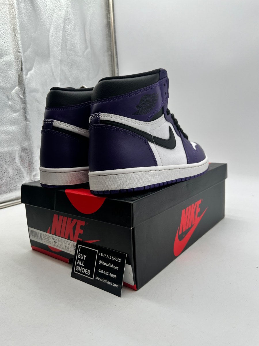 Jordan 1 Retro High Court Purple White 9.5 (Lightly Worn Pre-Owned) - Image 5