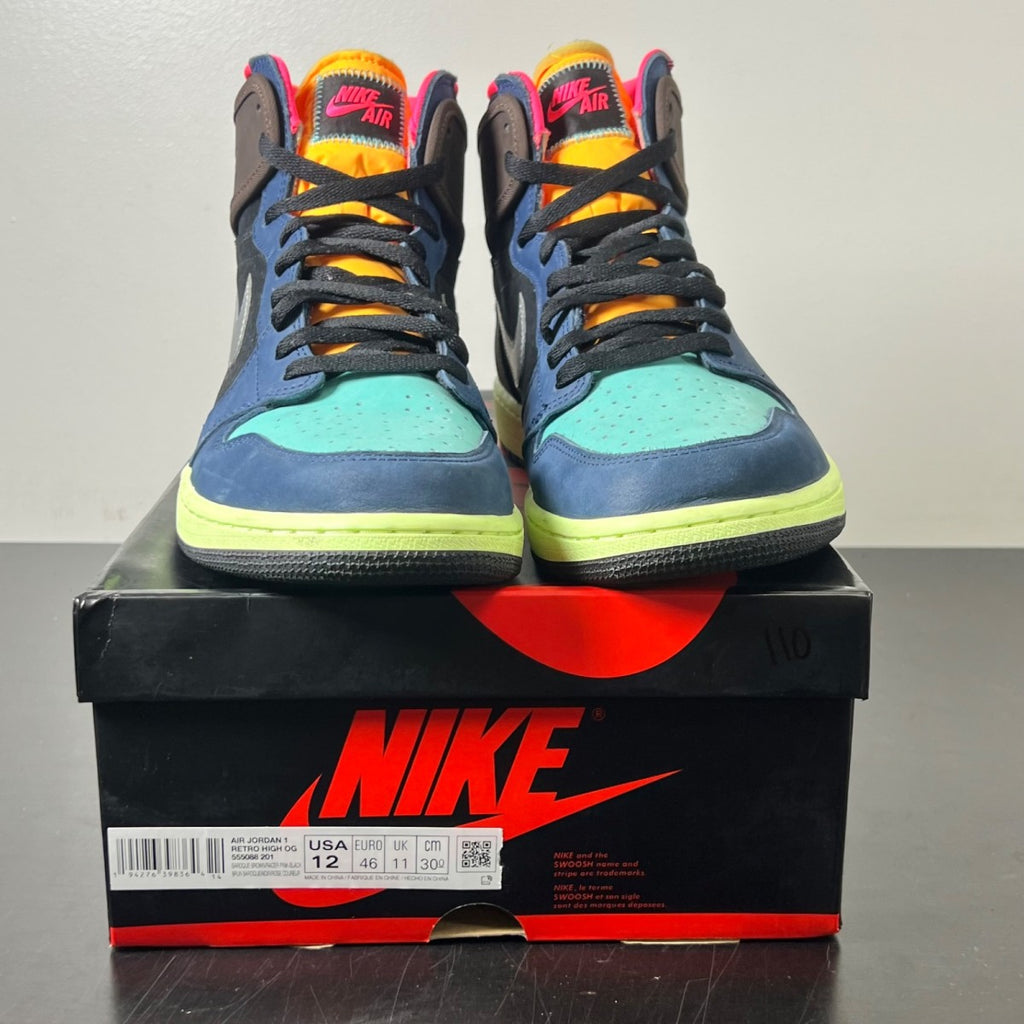 Jordan 1 Retro High Tokyo Bio Hack 12 (Lightly Worn Pre-Owned)JordanBaroque Brown/Black-Laser Orange-Racer Pink - Image 2