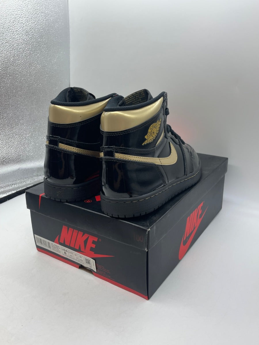 Jordan 1 Retro High Black Metallic Gold (2020) 8 (Moderately Worn Pre-Owned)JordanBlack/Black-Metallic Gold - Image 5