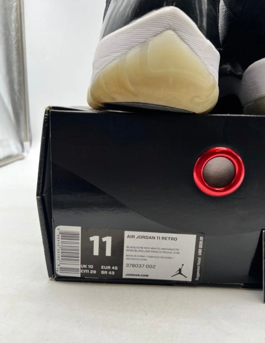 Jordan 11 Retro 72-10 11 (Lightly Worn Pre-Owned)JordanBlack/Gym Red-White-Anthracite - Image 6