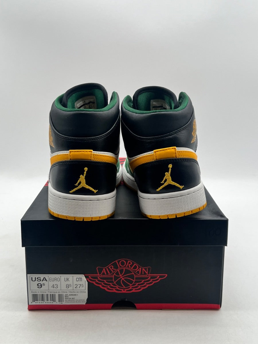 Jordan 1 Mid Retro Sonics 9.5 (Moderately Worn Pre-Owned) - Image 5