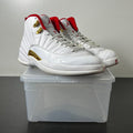 Jordan 12 Retro FIBA (2019) 11 (Heavily Worn Pre-Owned)JordanWhite/University Red-Metallic Gold - Image 1