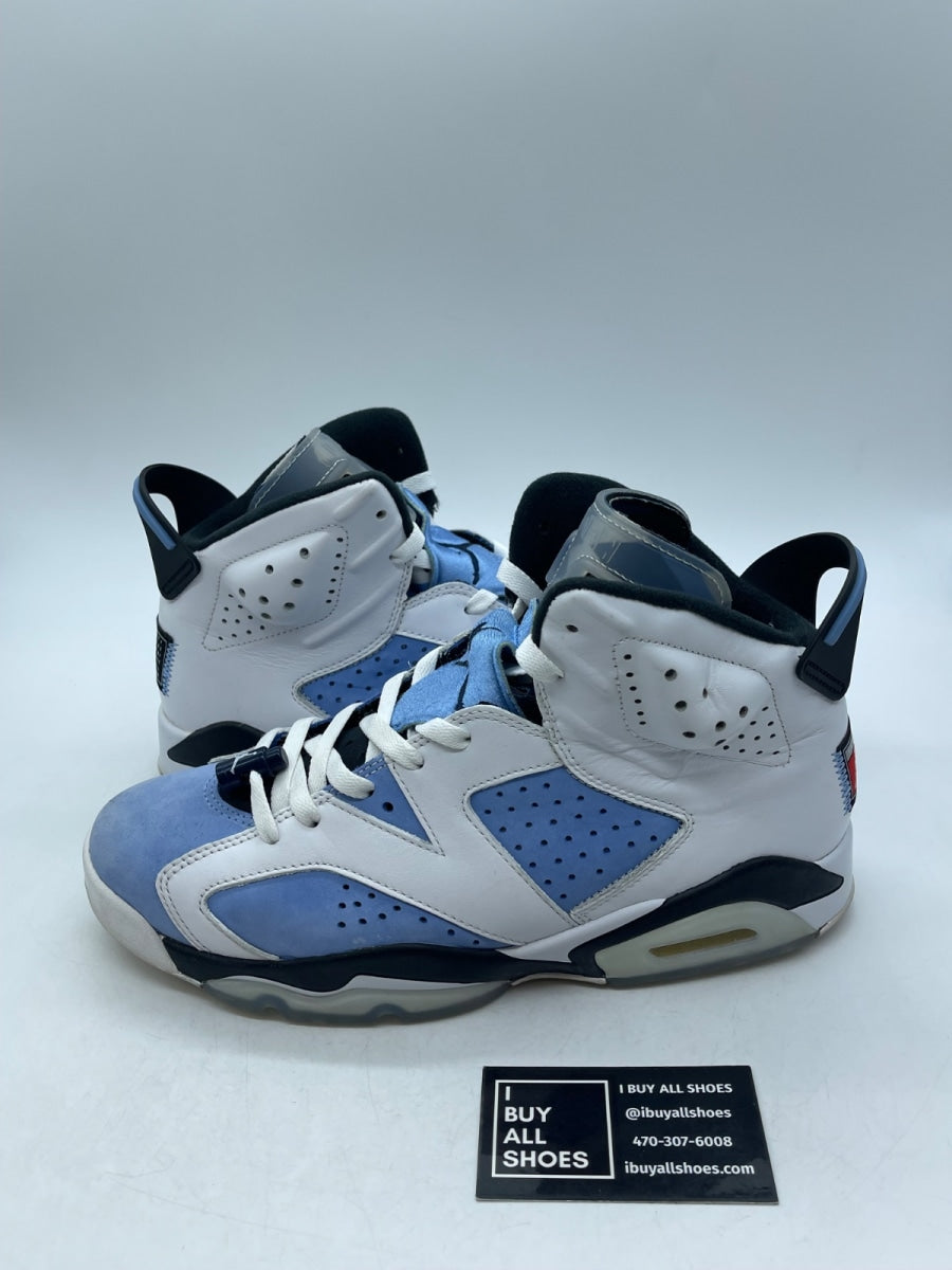 Jordan 6 Retro UNC White 9.5 (Moderately Worn Pre-Owned) - Image 1