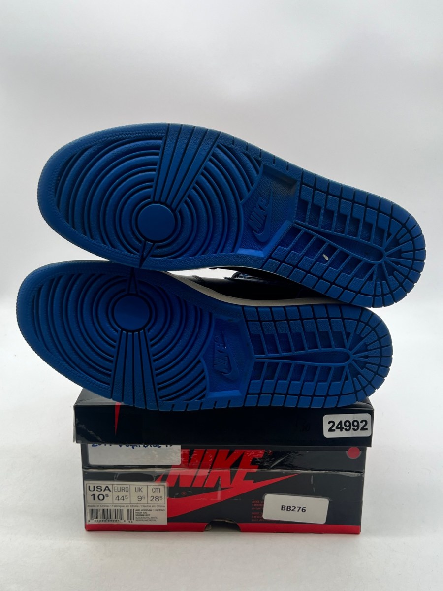 Jordan 1 Retro Royal (2017) 10.5 (Moderately Worn Pre-Owned)JordanBlack/Varsity Royal-White - Image 8