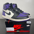 Jordan 1 Retro High Court Purple 12 (Moderately Worn Pre-Owned)JordanCourt Purple/Black-Sail - Image 1
