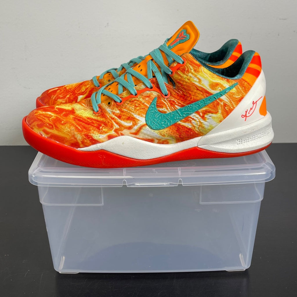 Nike Kobe 8 All-Star (2013) (GS) 6Y (Moderately Worn Pre-Owned)NikeBright Citrus/Sport Turquoise-Total Crimson - Image 3