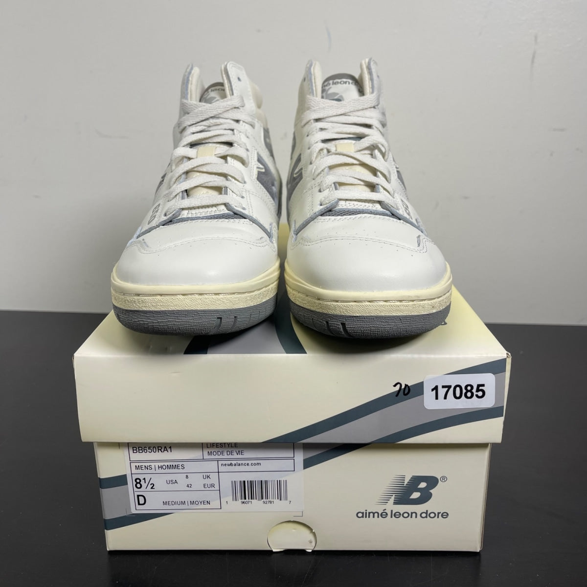 New Balance 650R Aime Leon Dore White Grey 8.5 (Moderately Worn Pre-Owned)New BalanceWhite/Grey - Image 2