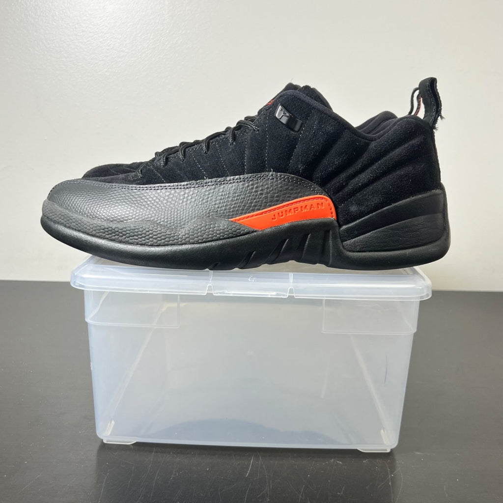 Jordan 12 Retro Low Max Orange 10.5 (Moderately Worn Pre-Owned)JordanBlack/Max Orange-Anthracite-Metallic Silver - Image 3