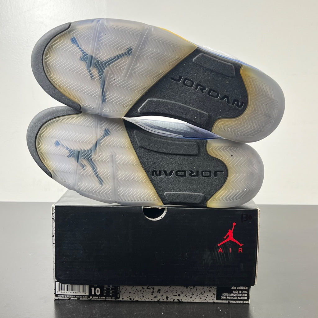 Jordan 5 Retro Laney (2013) 10 (Lightly Worn Pre-Owned)JordanWhite/Varsity Maize-Varsity Royal-Black - Image 6