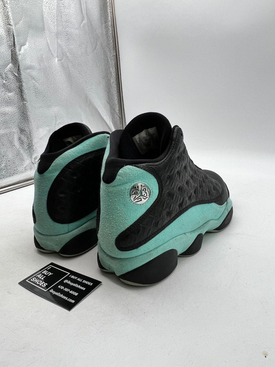 Jordan 13 Retro Black Island Green 12 (Moderately Worn Pre-Owned) - Image 5