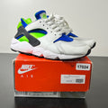 Nike Air Huarache Scream Green (2021) 6 (Lightly Worn Pre-Owned)NikeWhite/Scream Green-Royal Blue-Black - Image 1