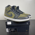 Air Jordan 1 Mid 'Olive Canvas' 11.5 (Moderately Worn Pre-Owned)Air Jordan - Image 1
