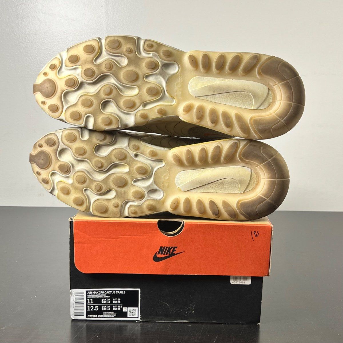 Nike Air Max 270 React ENG Travis Scott Cactus Trails 11 (Lightly Worn Pre-Owned)NikeLight Cream/Dark Hazel-Mica Green-Starfish - Image 5