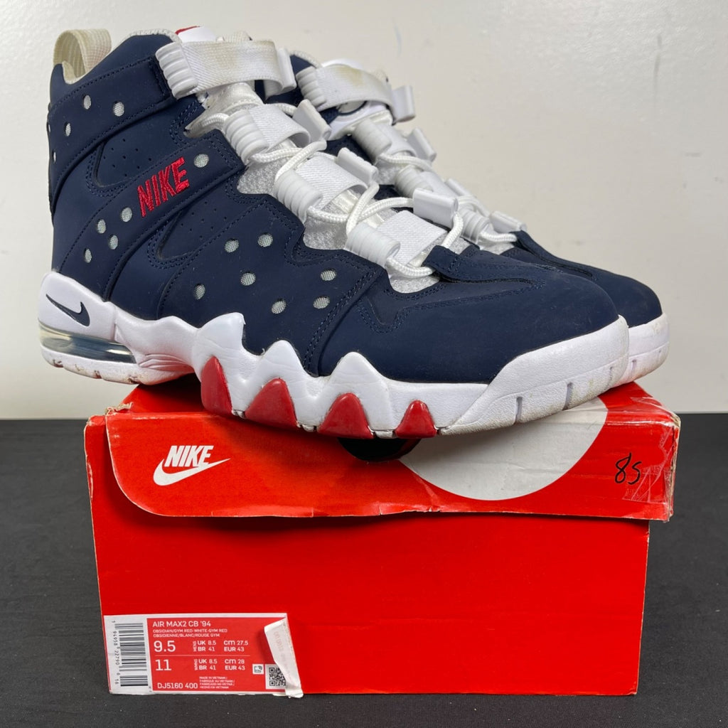 Nike Air Max CB '94 USA (2021) 9.5 (Moderately Worn Pre-Owned)NikeObsidian/Gym Red-White - Image 1
