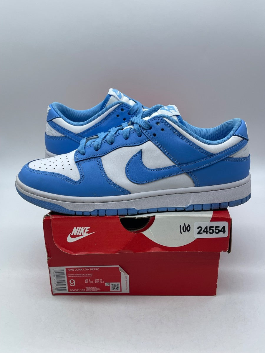Nike Dunk Low UNC (2021) 9 (Moderately Worn Pre-Owned)NikeWhite/University Blue-White - Image 1