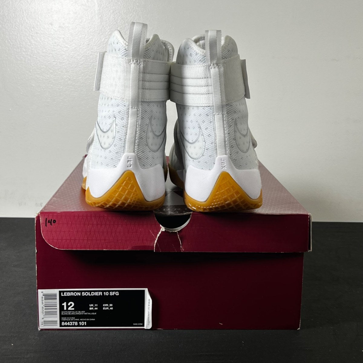 Nike LeBron Zoom Soldier 10 Strive For Greatness 12 (New Pre-Owned)NikeWhite/Metallic Silver-White - Image 4