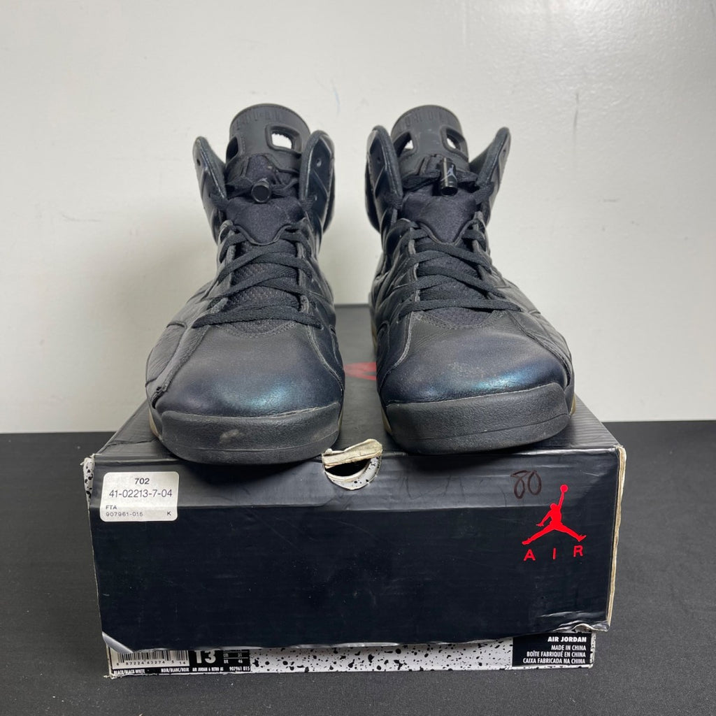 Jordan 6 Retro All-Star Chameleon (2017) 13 (Moderately Worn Pre-Owned)JordanBlack/Black-Metallic Silver-White - Image 2