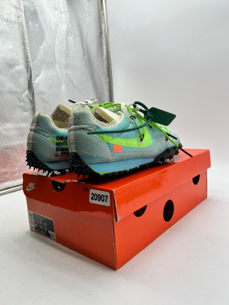 Nike Waffle Racer Off-White Vivid Sky (Women's) 11.5W (Lightly Worn Pre-Owned) - Image 5