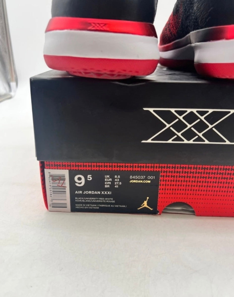 Jordan XXX1 Banned 9.5 (Lightly Worn Pre-Owned)JordanBlack/White/University Red - Image 4