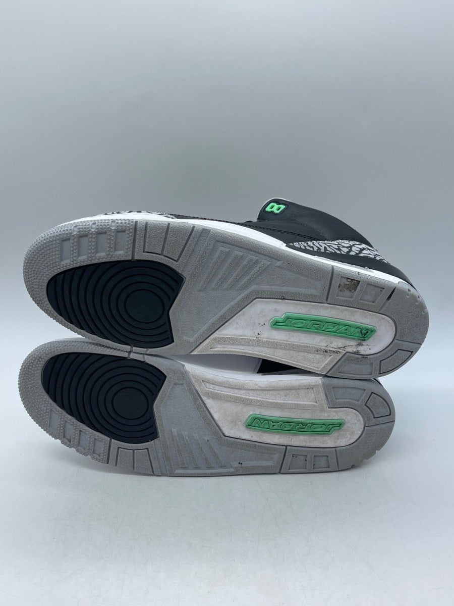 Jordan 3 Retro Green Glow 11 (Moderately Worn Pre-Owned)JordanBlack/Green Glow/Wolf Grey/White - Image 7