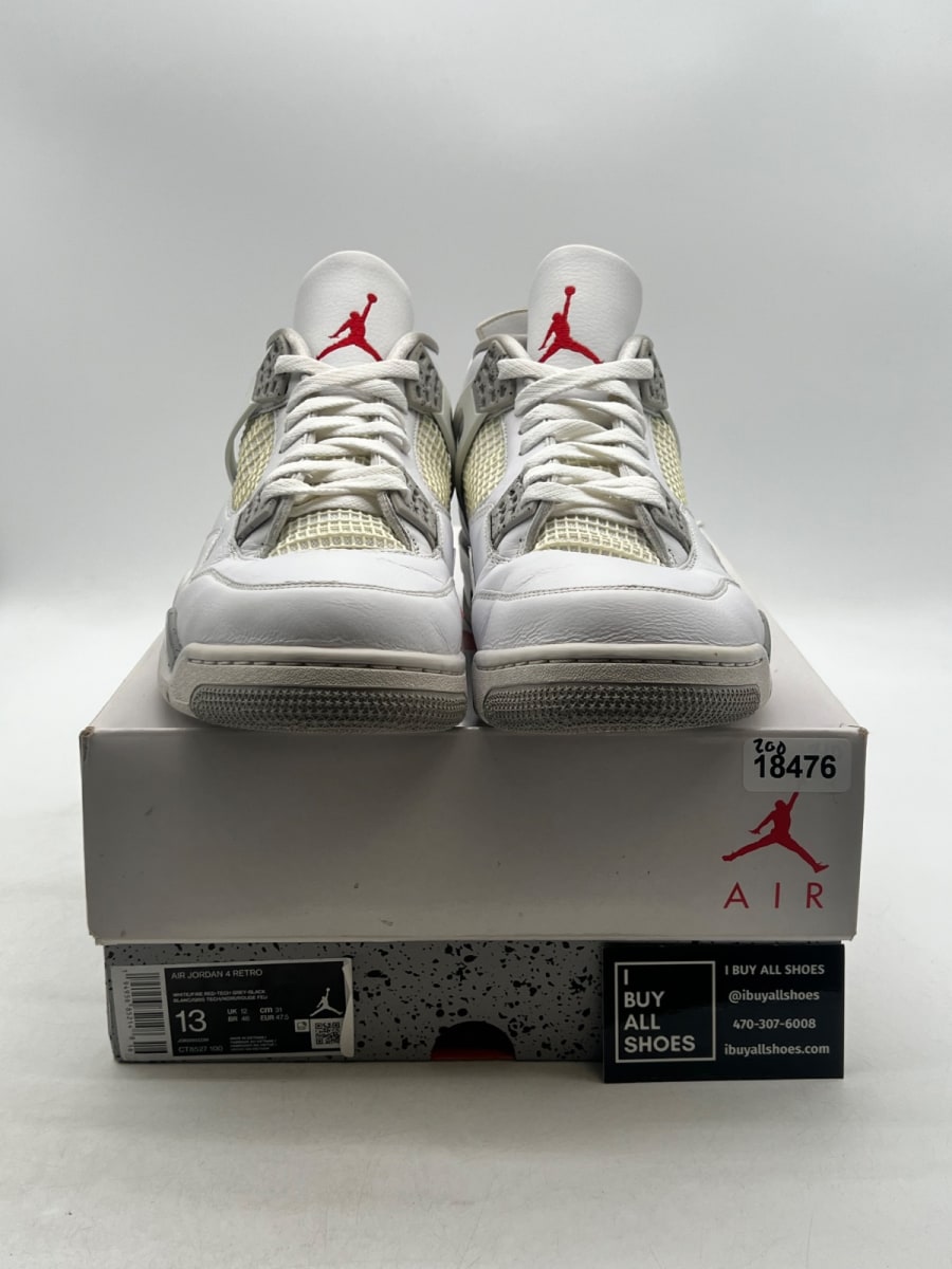 Jordan 4 Retro White Oreo (2021) 13 (Moderately Worn Pre-Owned) - Image 2
