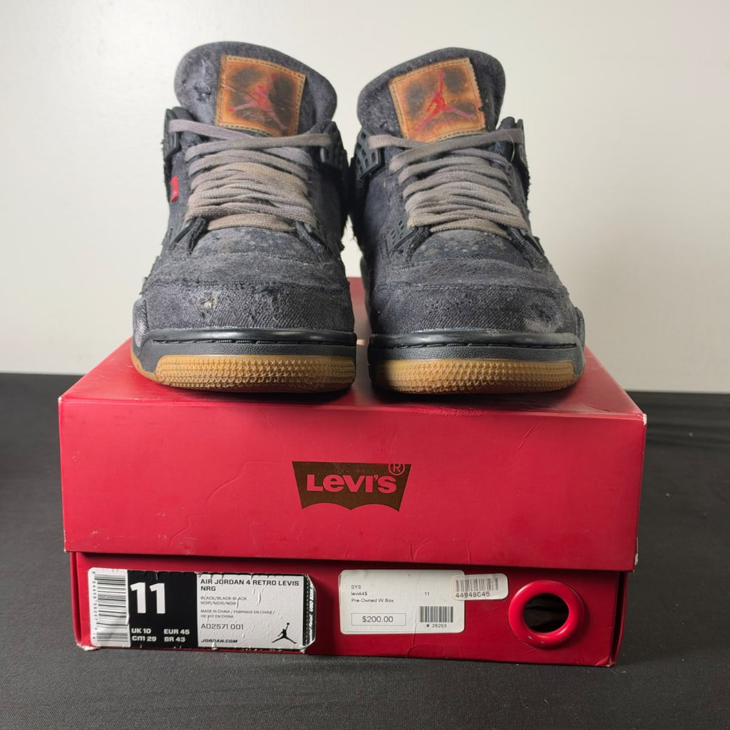 Jordan 4 Retro Levi's Black (Levi's Tag) (Size 11) - aux