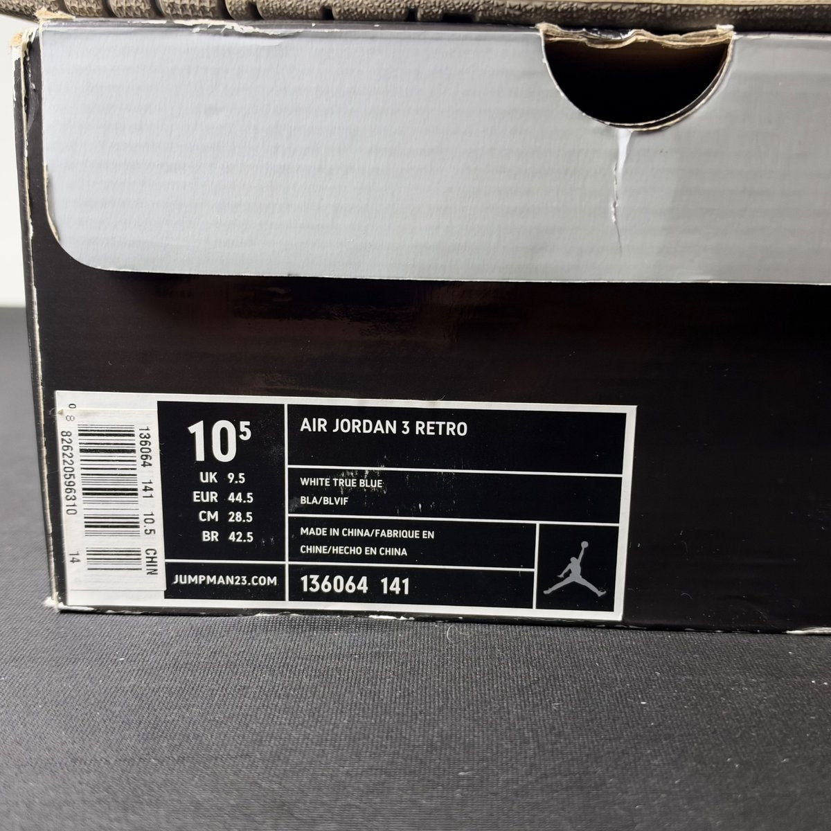Jordan 3 Retro True Blue (2009) (Size 10.5) - aux