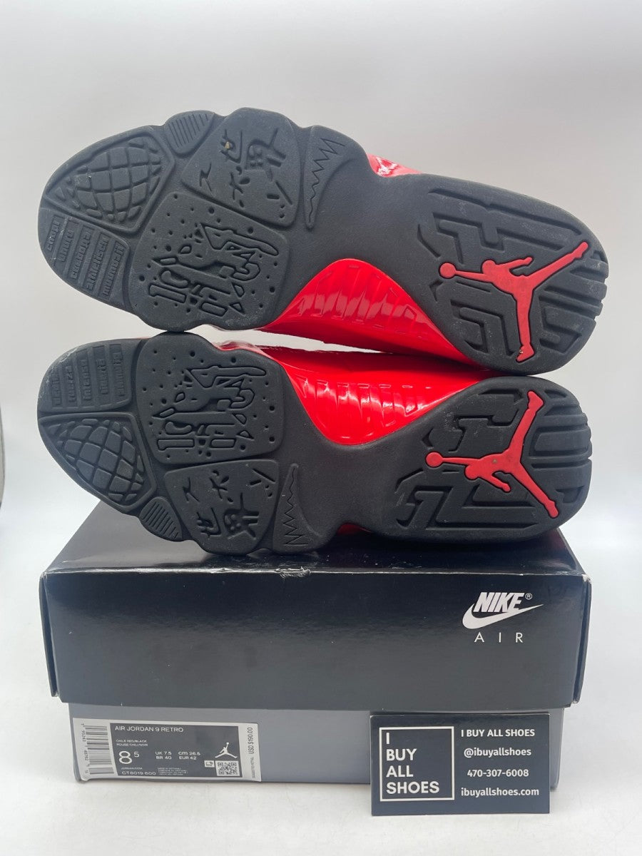 Jordan 9 Retro Chile Red 8.5 (Moderately Worn Pre-Owned) - Image 7