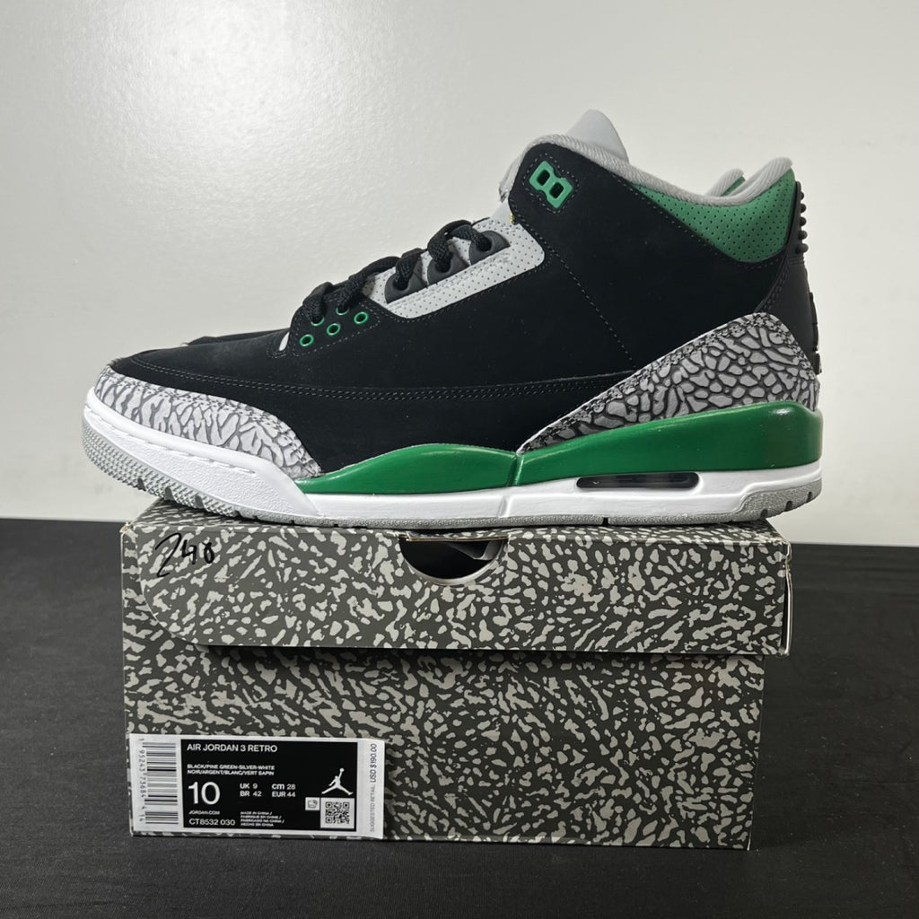 Jordan 3 Retro Pine Green (Size 10) - Image 3
