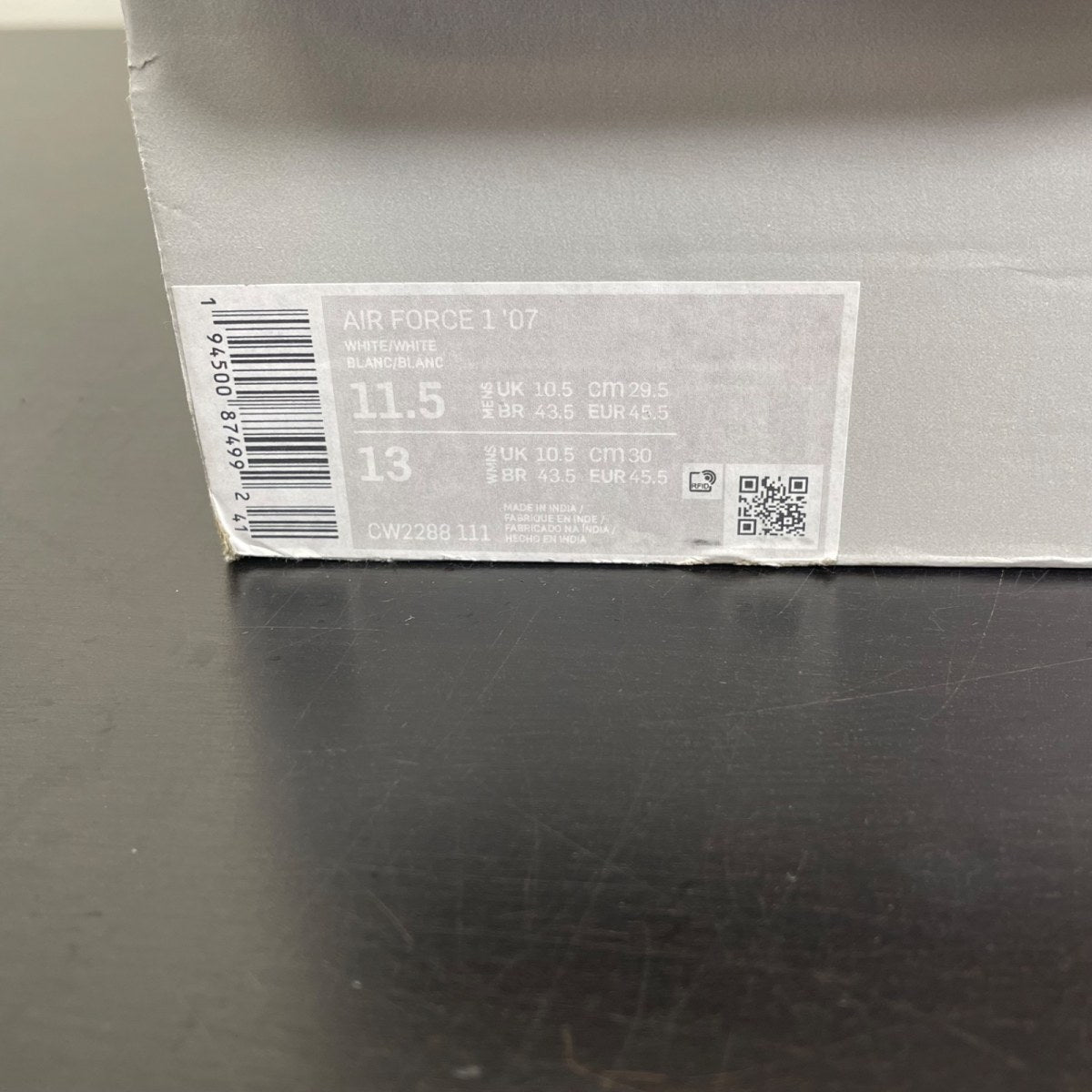 Nike Air Force 1 Low '07 White 11.5 (Moderately Worn Pre-Owned)NikeWhite/White - Image 7