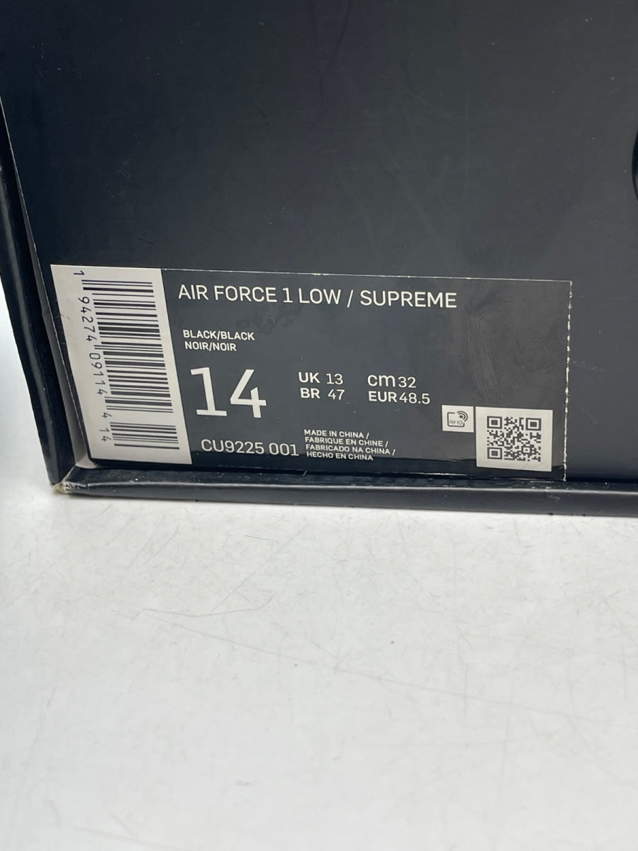 Nike Air Force 1 Low Supreme Black 14 (Moderately Worn Pre-Owned) - Image 9