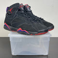 Jordan 7 Retro Raptors (2002) 11 (Moderately Worn Pre-Owned)JordanBlack/Dark Charcoal-True Red - Image 1