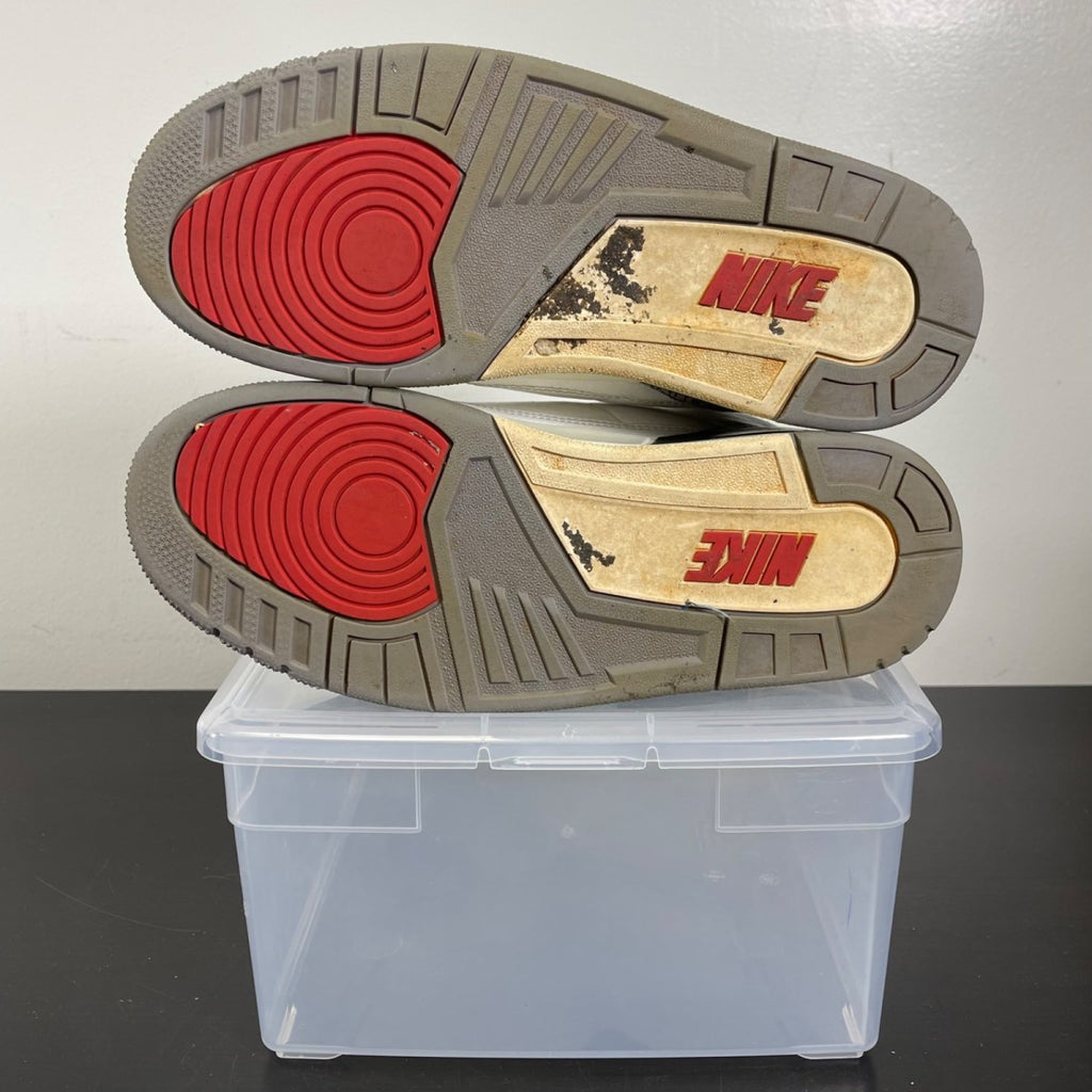 Jordan 3 Retro White Cement Reimagined 9 (Moderately Worn Pre-Owned)JordanSummit White/Fire Red/Black/Cement Grey - Image 5
