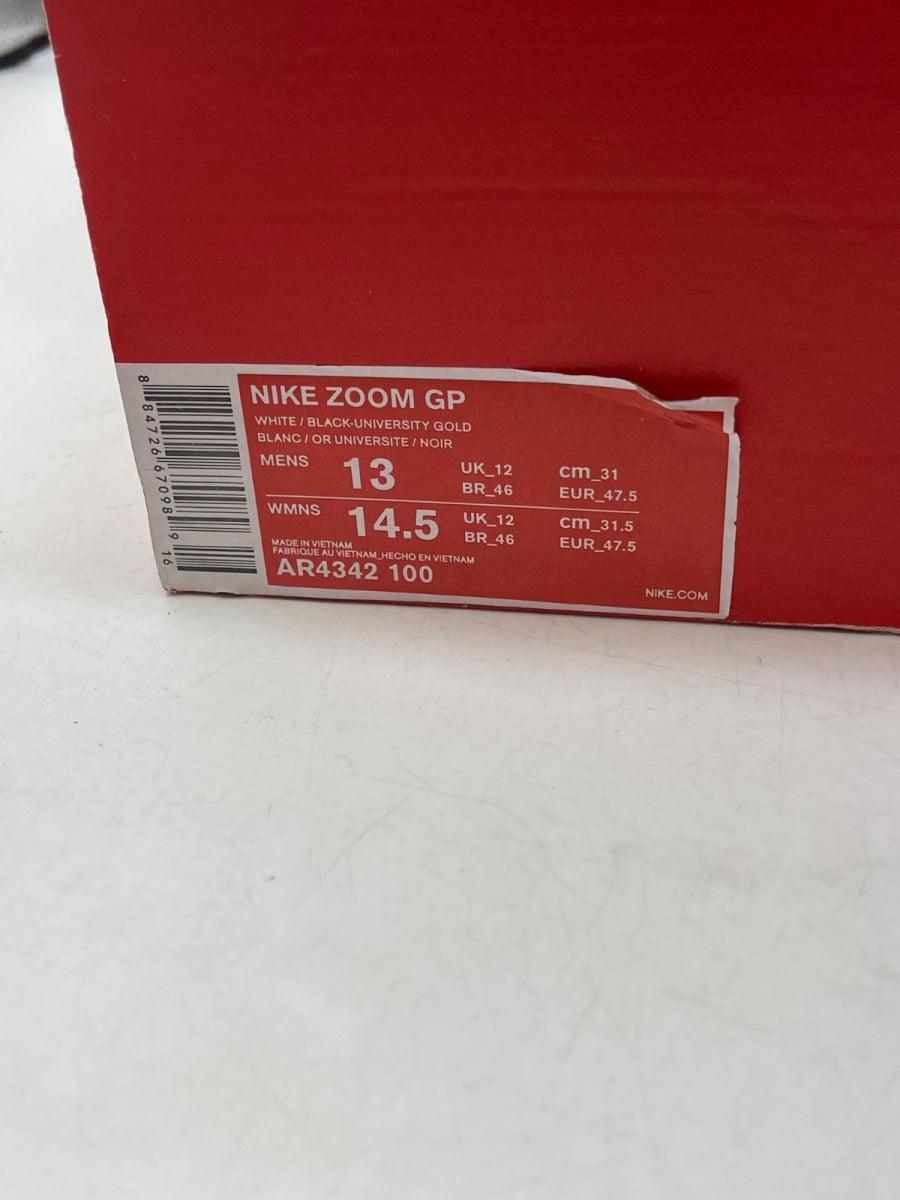 Nike Zoom GP White Black 13 (Moderately Worn Pre-Owned)