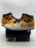 Jordan 1 Mid University Gold 11.5 (Lightly Worn Pre-Owned)JordanWhite/University Gold-Black - Image 1